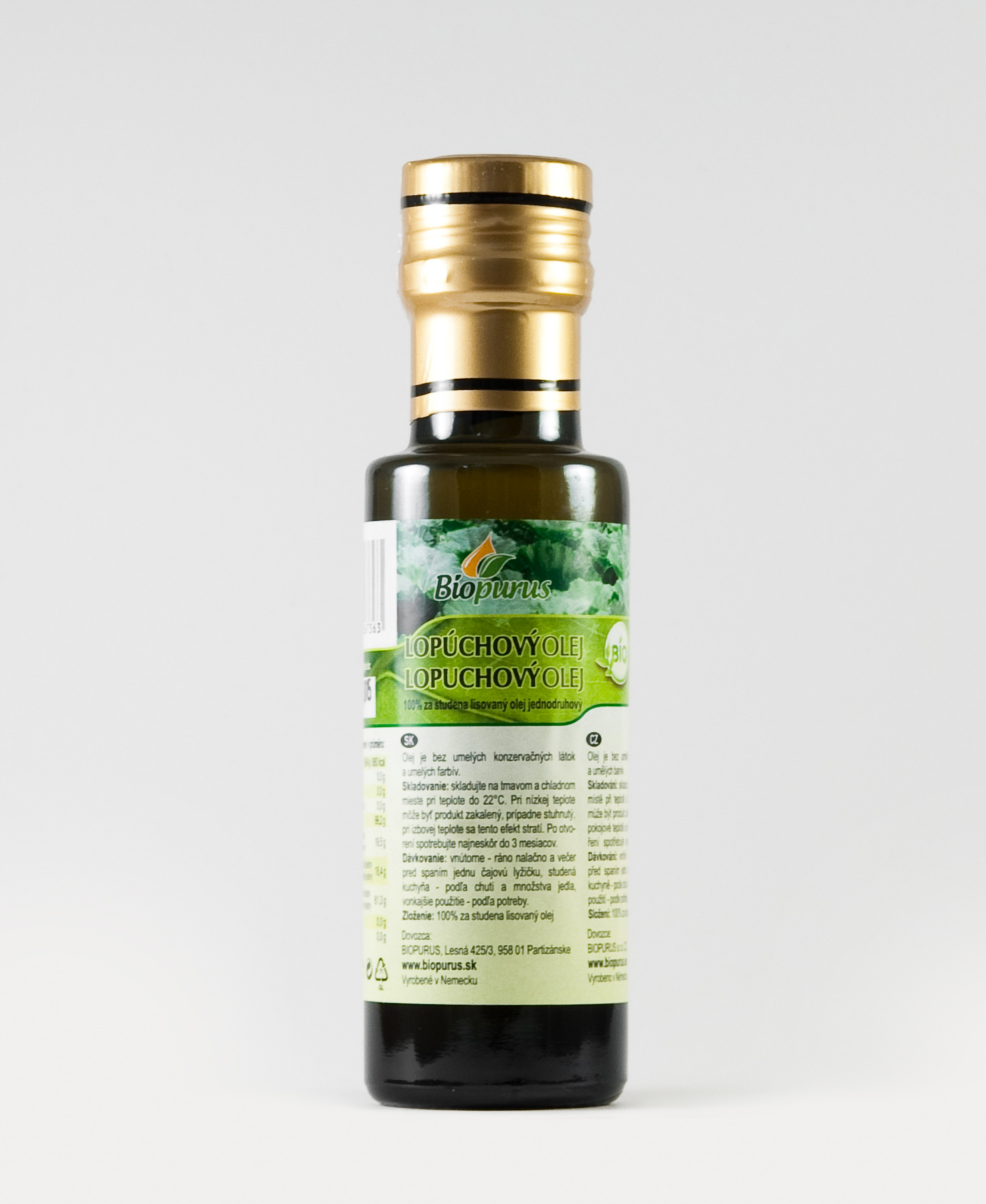 Lopúchový olej BIO 250ml | Biopurus