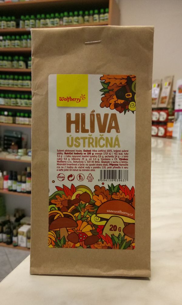 Centrum bylín HLIVA ÚSTRIČNÁ platký 50g