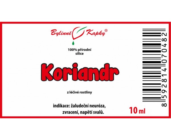 KORIANDR 100% prírodná silica 10ml | Bylinné kapky
