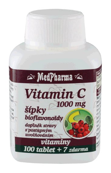 Vitamín C 1000mg šípky bioflavonoidy 107 tab | MedPharma