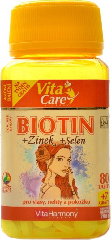 BIOTIN + Zinok + Selén 80 tab | Vitaharmony