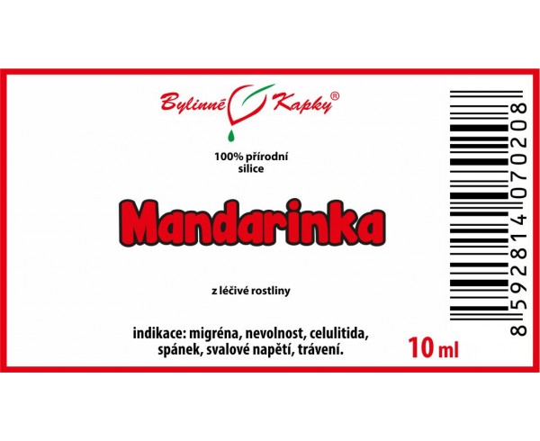 MANDARINKA 100% prírodná silica - esenciálny olej 10 ml | Bylinné kapky