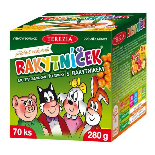 Multivitamínové želatínky RAKYTNÍČEK s rakytníkom 280g 70ks | Terézia Company