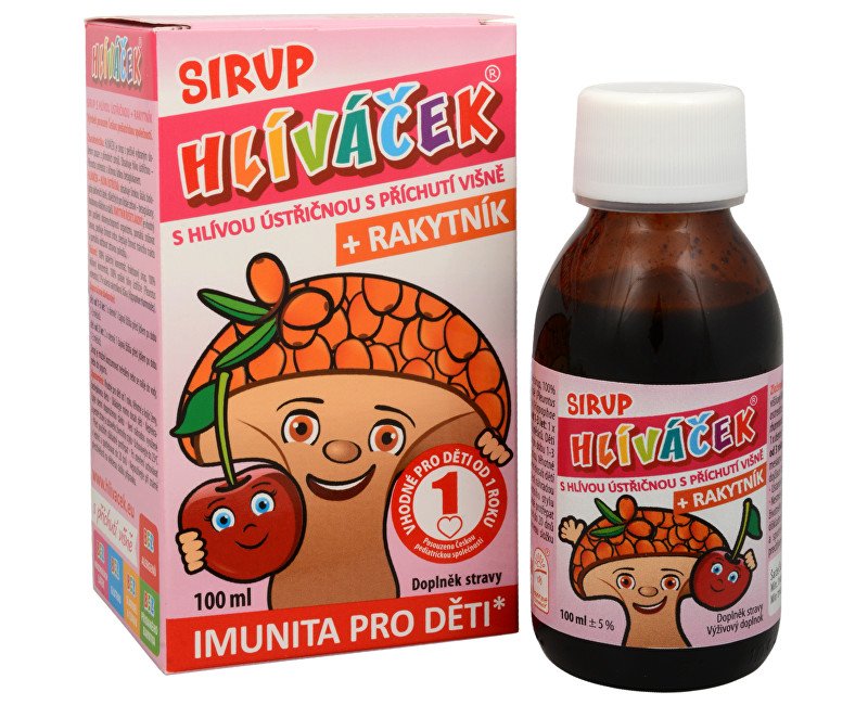 Ovocný sirup s hlivou ustricovou a rakytníkom - príchuť višňa 100ml | Terézia