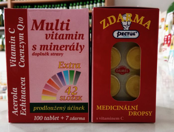 MULTIVITAMÍN S MINERÁLMI 42 ZLOŽIEK, EXTRA C + Q10, 107 tab | MedPharma