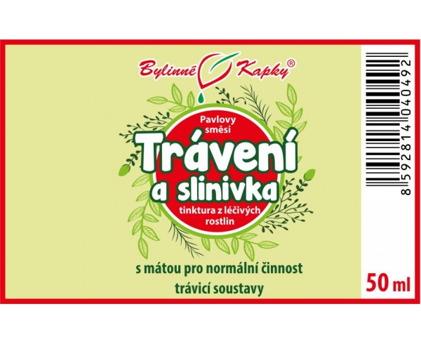 TRÁVENIE A SLINIVKA kvapky (tinktúra) 50 ml | Bylinné kapky