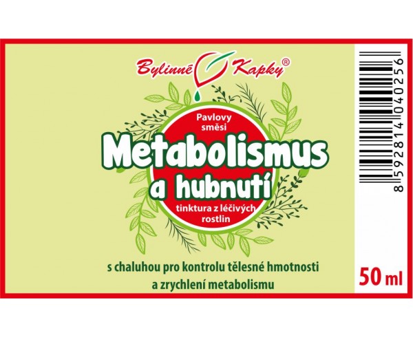 METABOLIZMUS A CHUDNUTIE kvapky (tinktúra) 50 ml | Bylinné kapky