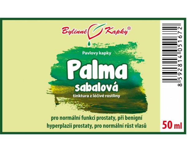 PALMA SABALOVÁ (Serenoa repens) kvapky (tinktúra) 50 ml | Bylinné kapky
