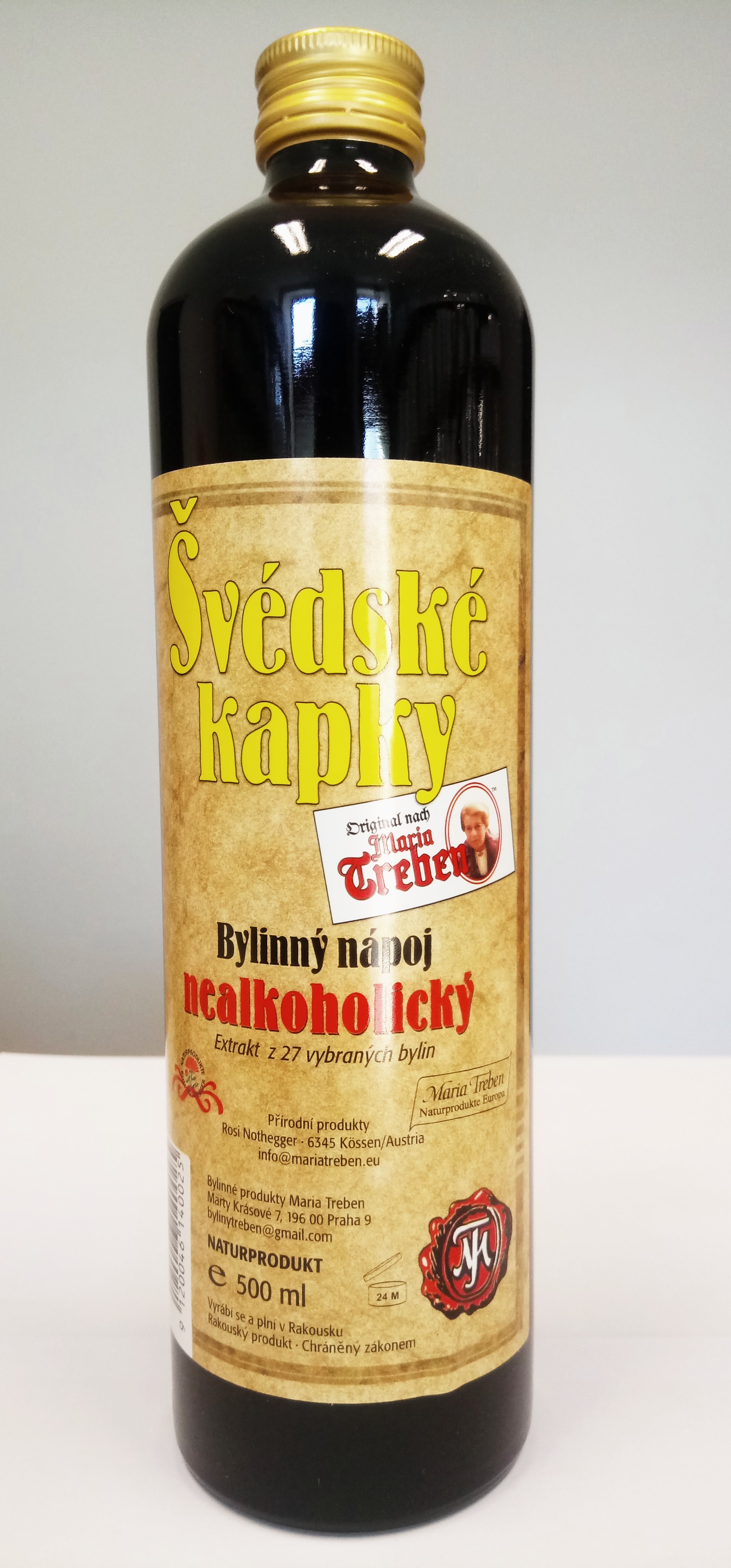 ŠVÉDSKE KVAPKY ORIGINÁL nealkoholický 500ml | Naturprodukte