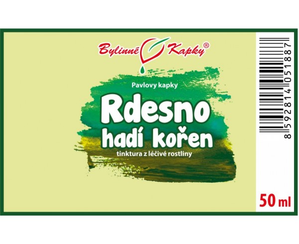 RDESNO HADÍ koreň kvapky (tinktúra) 50ml | Bylinné kapky