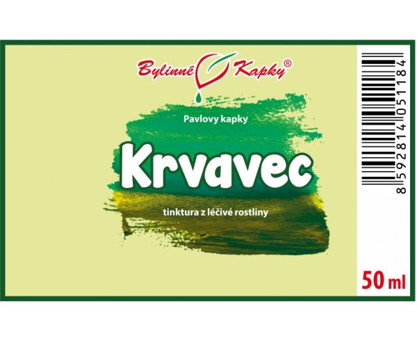 KRVAVEC kvapky (tinktúra) 50 ml | Centrum bylín