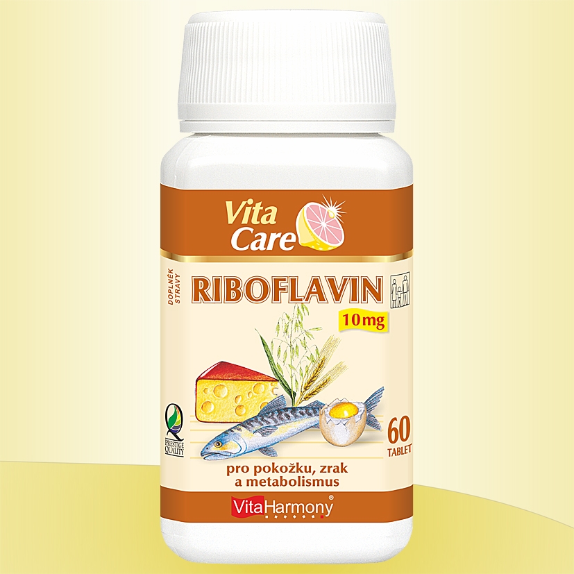 RIBOFLAVÍN (Vitamín B2) 10 mg - 60 tbl. | Vitaharmony