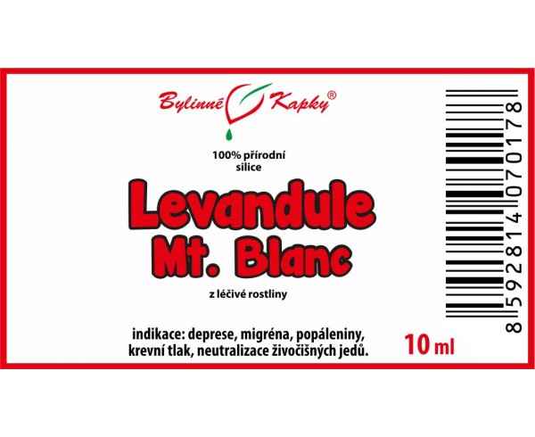 LEVANDUĽA MT. BLANC 100% prírodná silica - esenciálny (éterický) olej 10 ml