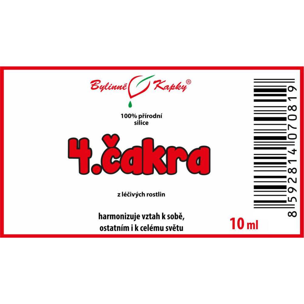 4.čakra - 100% prírodná silica - zmes olejov 10 ml | Bylinné kapky