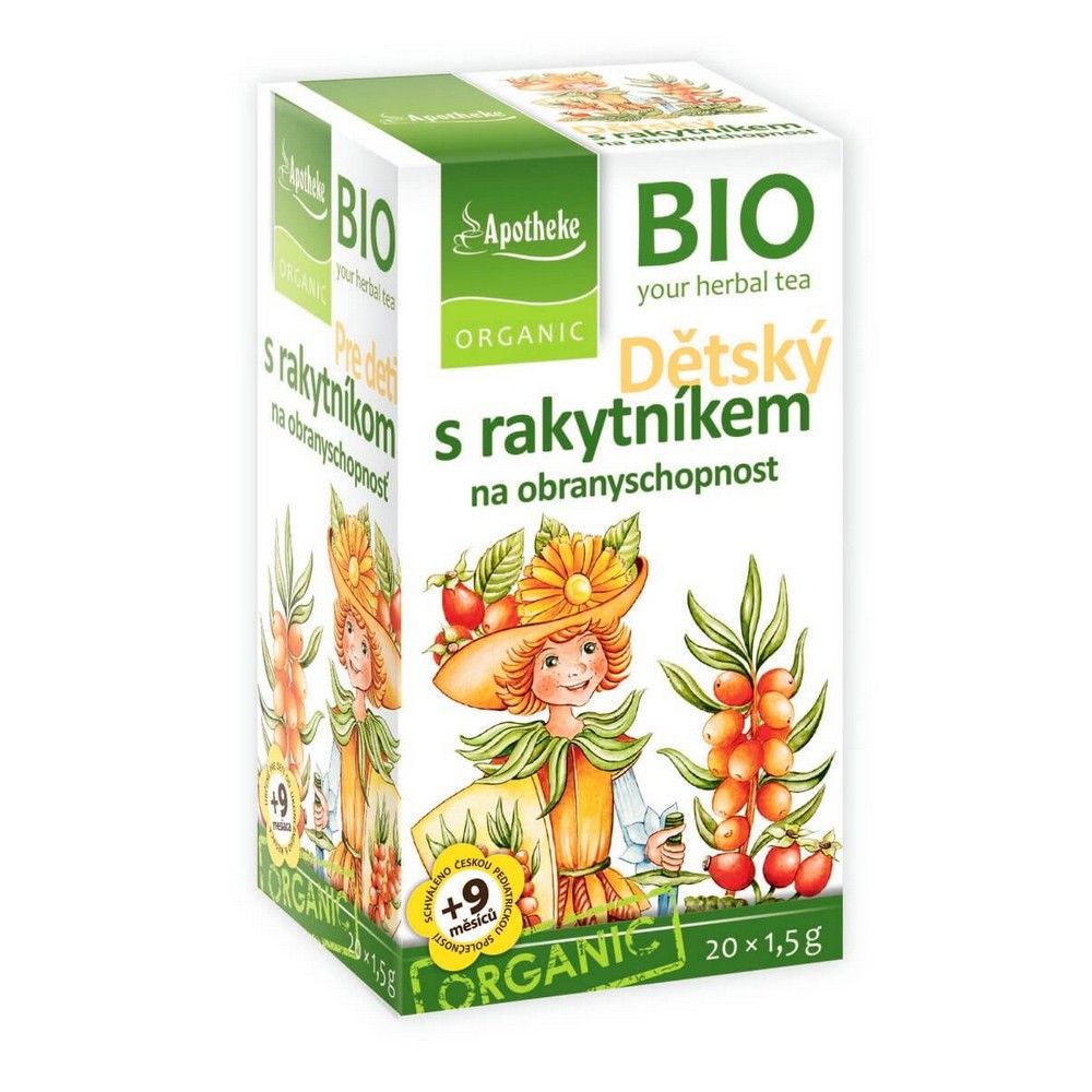 Apotheke BIO Detský čaj s rakytníkom 20x1,5g 9M+