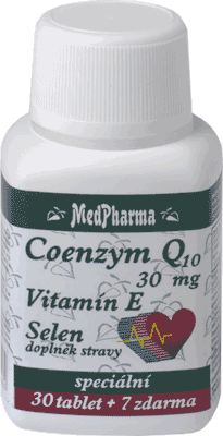 COENZÝM Q10 30 mg + VITAMÍN E + SELÉN - 37 TOB. | MEDPHARMA