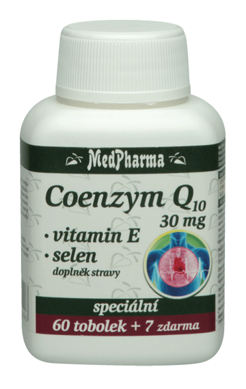 COENZÝM Q10 30 MG + VITAMÍN E + SELEN - 67 TOB. | MEDPHARMA