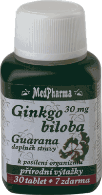 GINKGO BILOBA 30mg + GUARÁNA - 37 TBL. | MEDPHARMA
