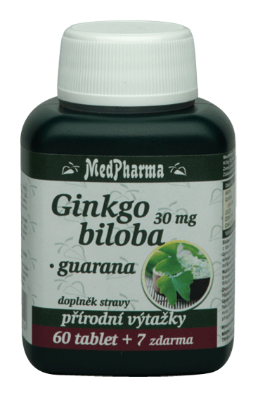 GINKGO BILOBA 30mg + GUARÁNA - 67 TBL. | MEDPHARMA
