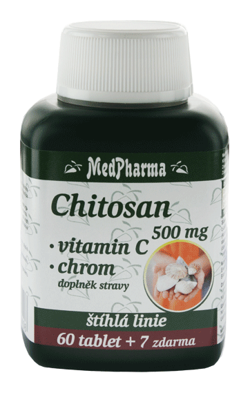 CHITOSAN 500 MG + CHROM + VITAMÍN C - 67 TBL. | MEDPHARMA