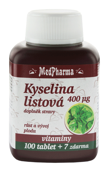 KYSELINA LISTOVÁ 400 µG - 107 TBL. | MEDPHARMA