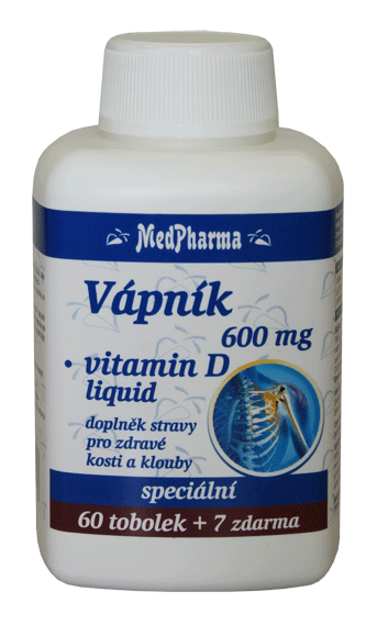 VÁPNIK 600 mg + VITAMÍN D - 67 TOB. | MEDPHARMA