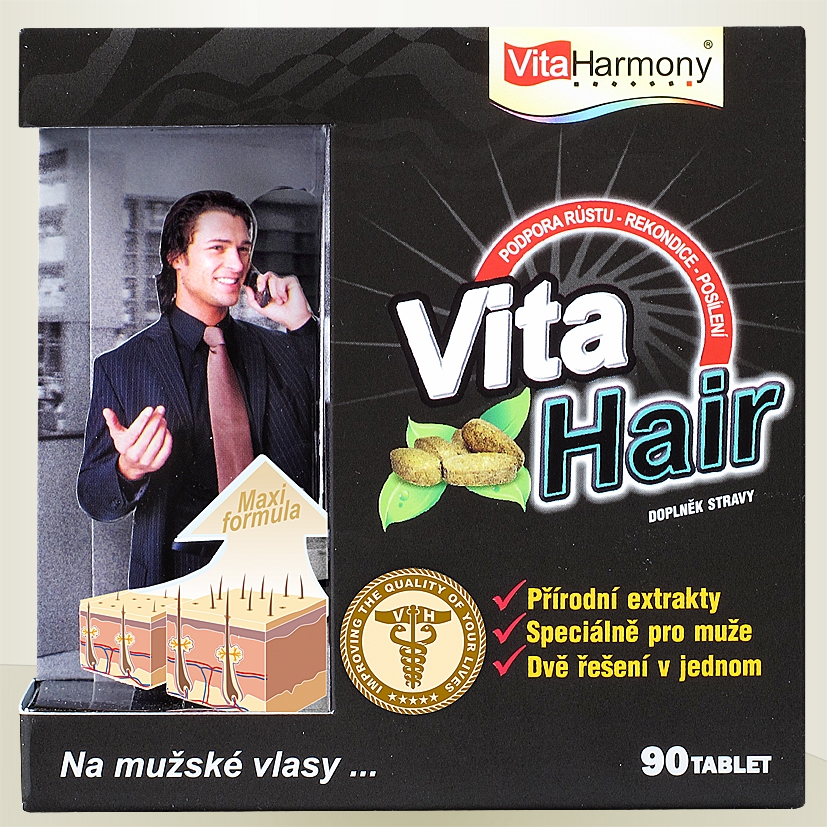 VITAHAIR - vlasový stimulátor pre mužov, 90 tbl. | Vitaharmony