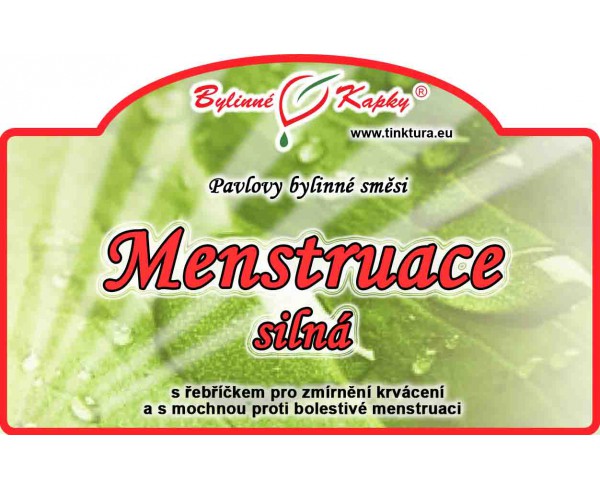 MENSTRUÁCIA SILNÁ kvapky (tinktúra) 50ml | Bylinné kapky