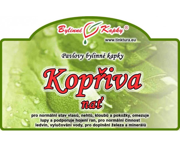 KOPRIVA vňať kvapky (tinktúra) 50ml | Bylinné kapky