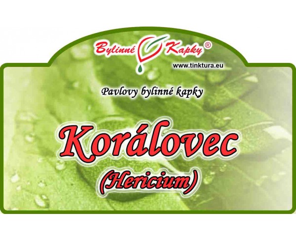 KORÁLOVEC JEŽATÝ kvapky (tinktúra) 50ml | Bylinné kapky