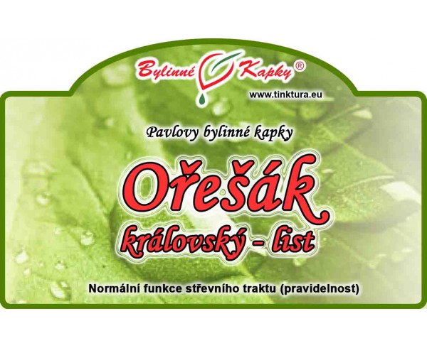 OREŠIAK KRÁĽOVSKÝ list kvapky (tinktúra) 50ml | Bylinné kapky