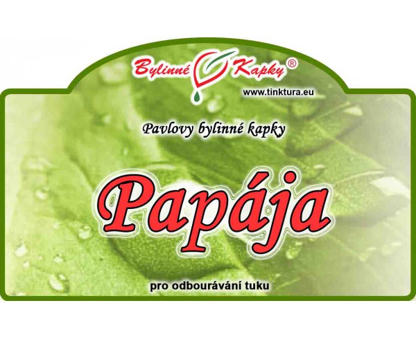 PAPÁJA kvapky (tinktúra) 50ml | Bylinné kapky