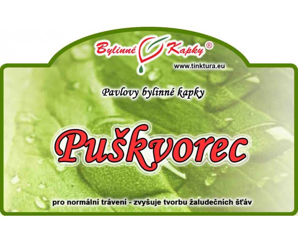 PUŠKVOREC kvapky (tinktúra) 50ml | Bylinné kapky