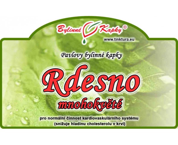 RDESNO MNOHOKVETÉ kvapky (tinktúra) 50ml | Bylinné kapky